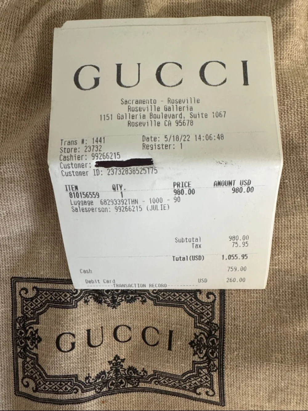 Gucci Black GG Supreme Waist Bag with Silver Hardware - Picture 2 of 5